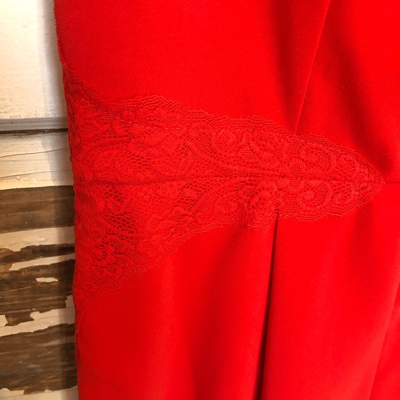 Topshop Red Lace Romper - Picture 5 of 9